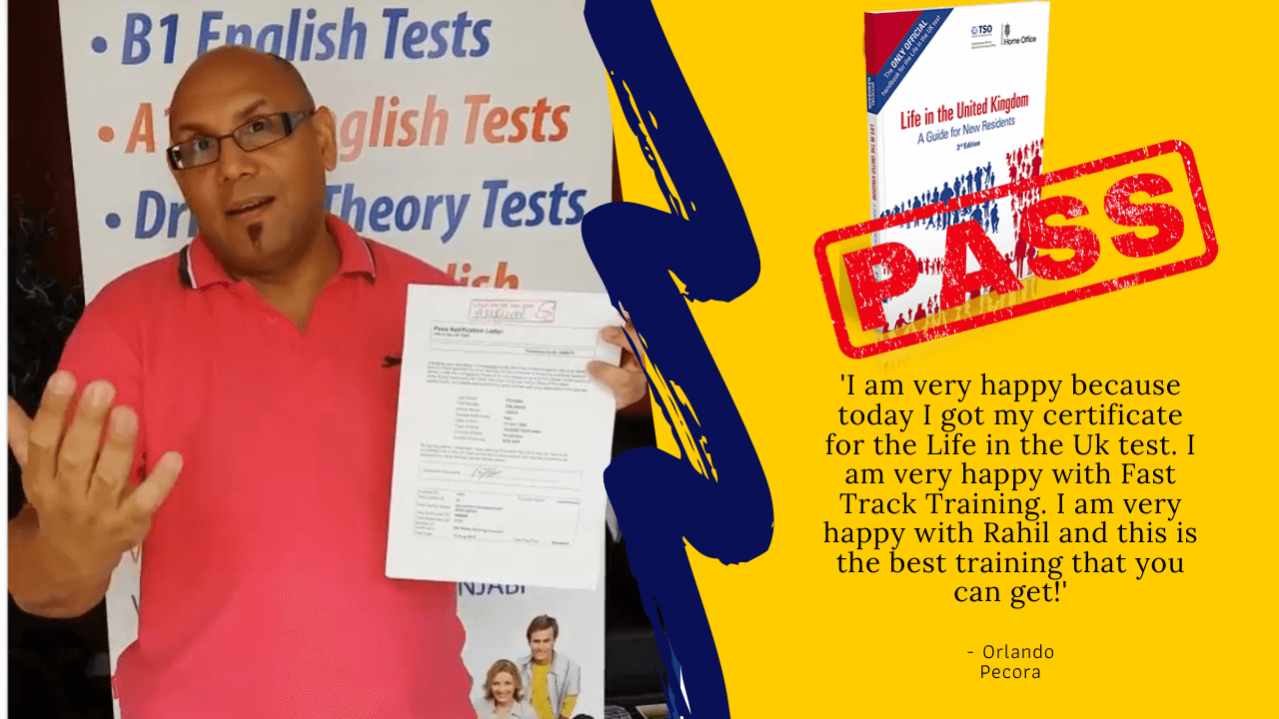 Student passes their life in the UK test online