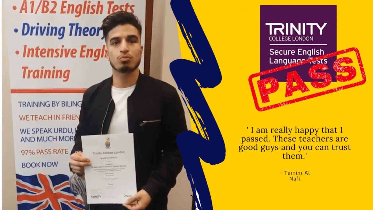 B1 english test trinity college london selt approved
