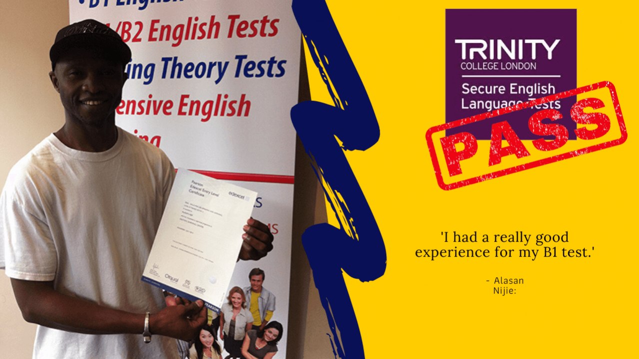b1 english test trinity college london passed student