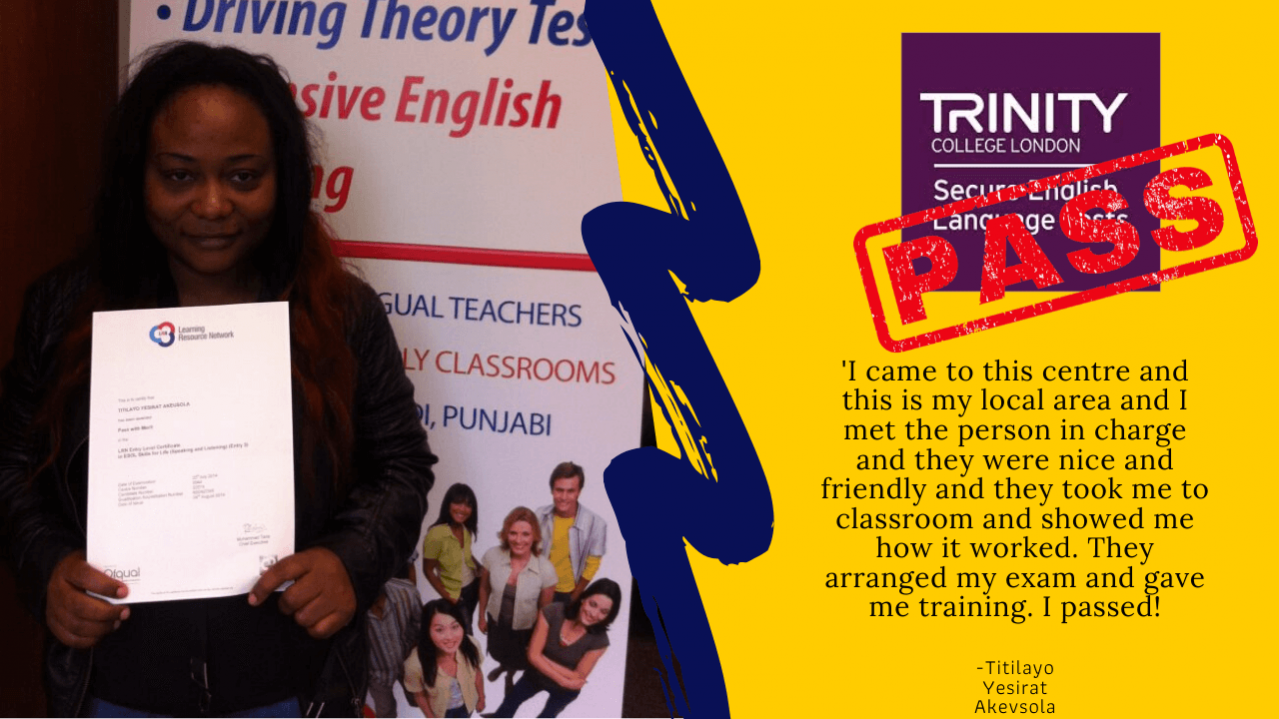 student has passed their b1 english test