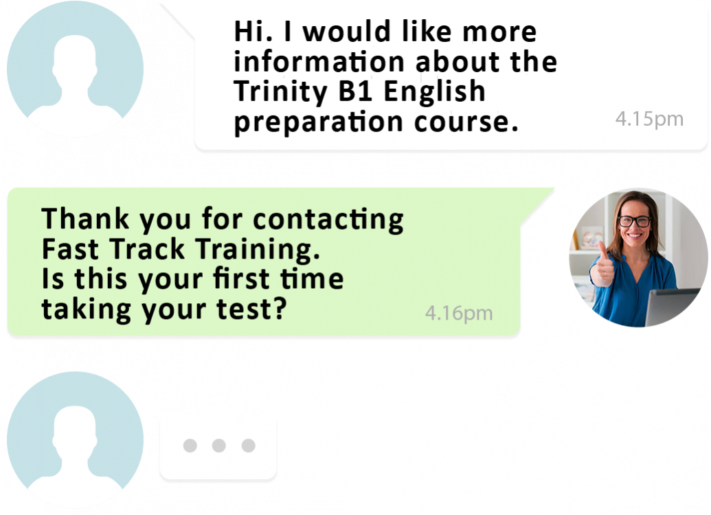 B1 English test training speak to a teacher