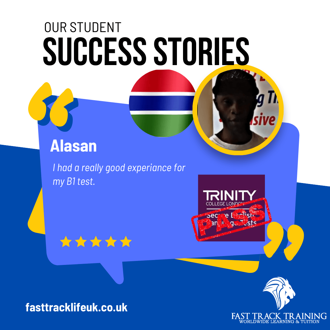 Alasan has passed B1 English test