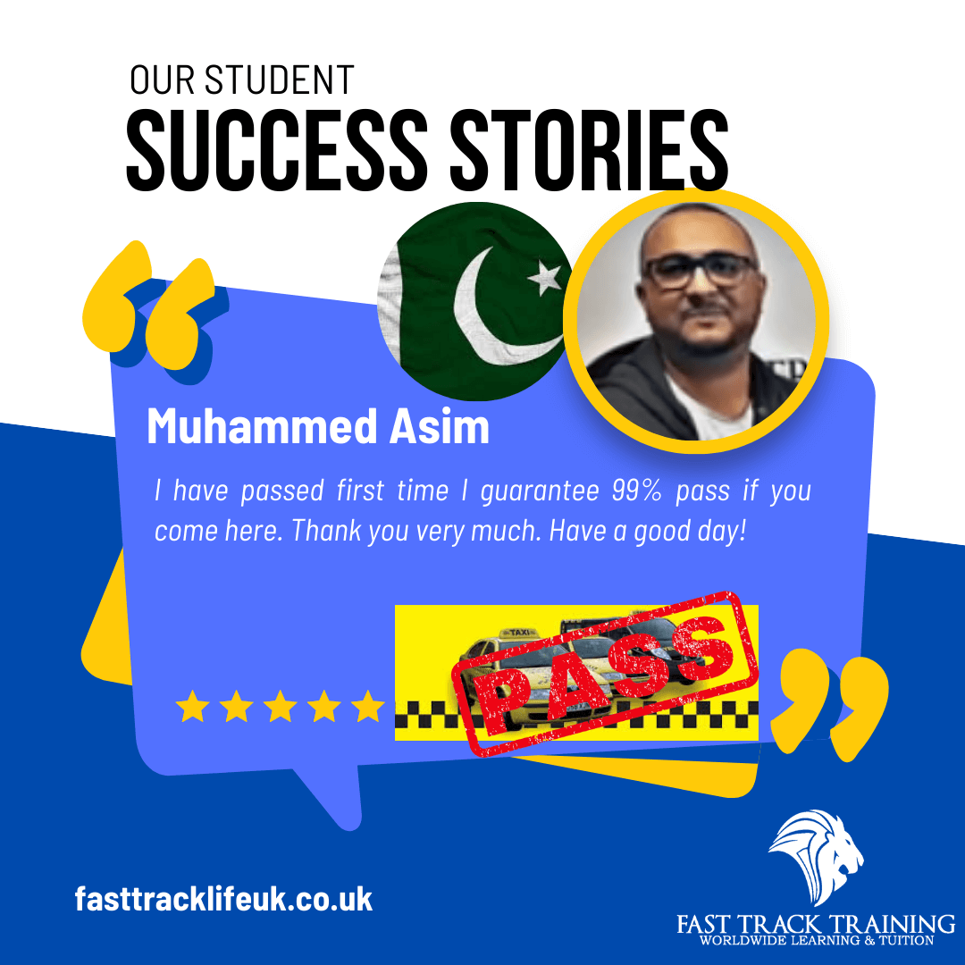 Muhammed Asim and Ali have passed their taxi tes at the same day