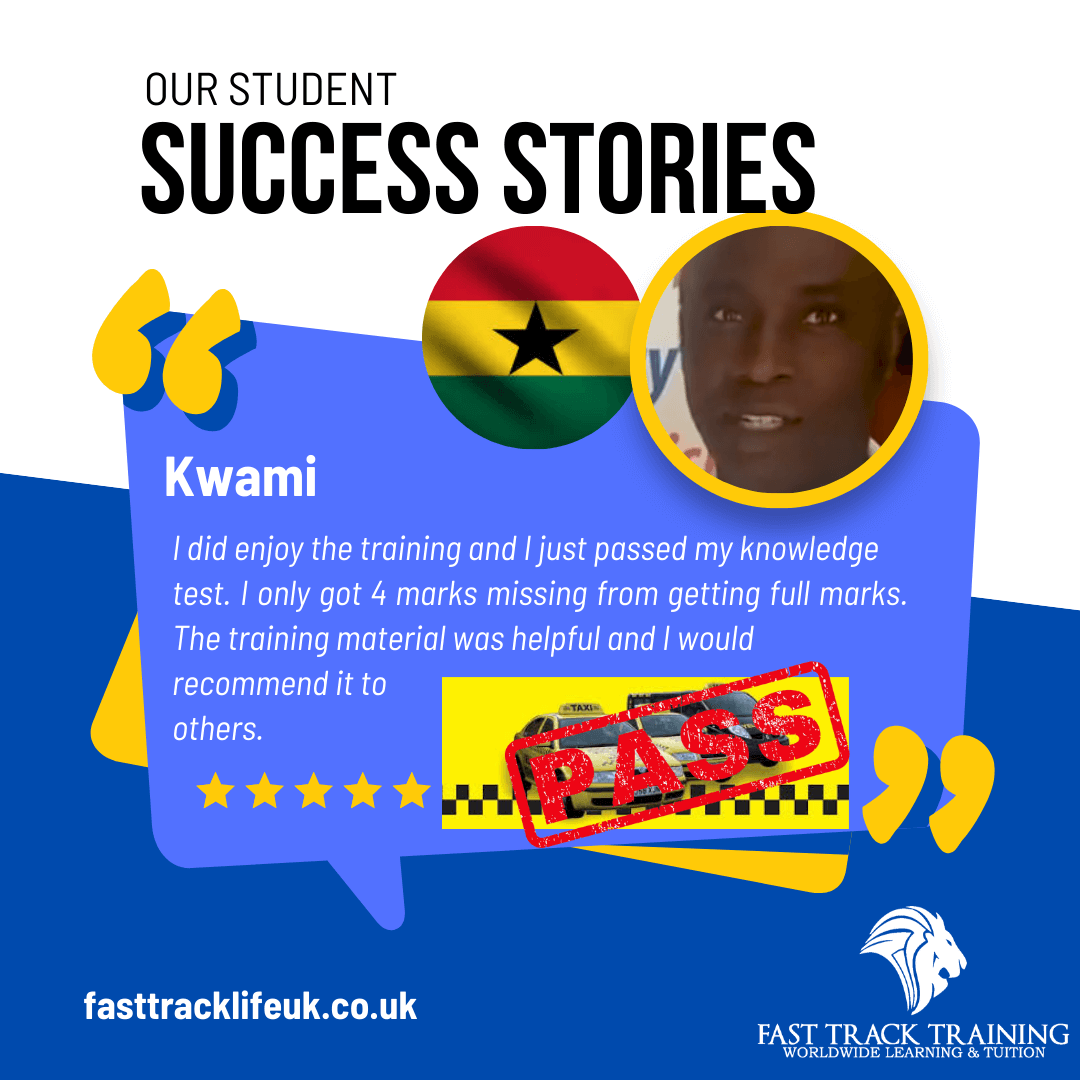 Kwami has passed their Taxi test