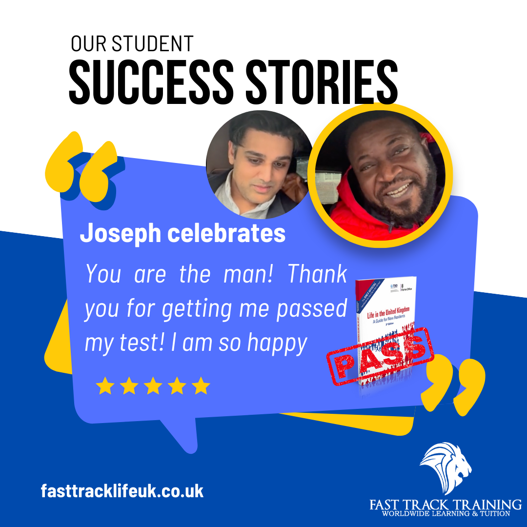 Joseph has passed his life in the UK test part 1