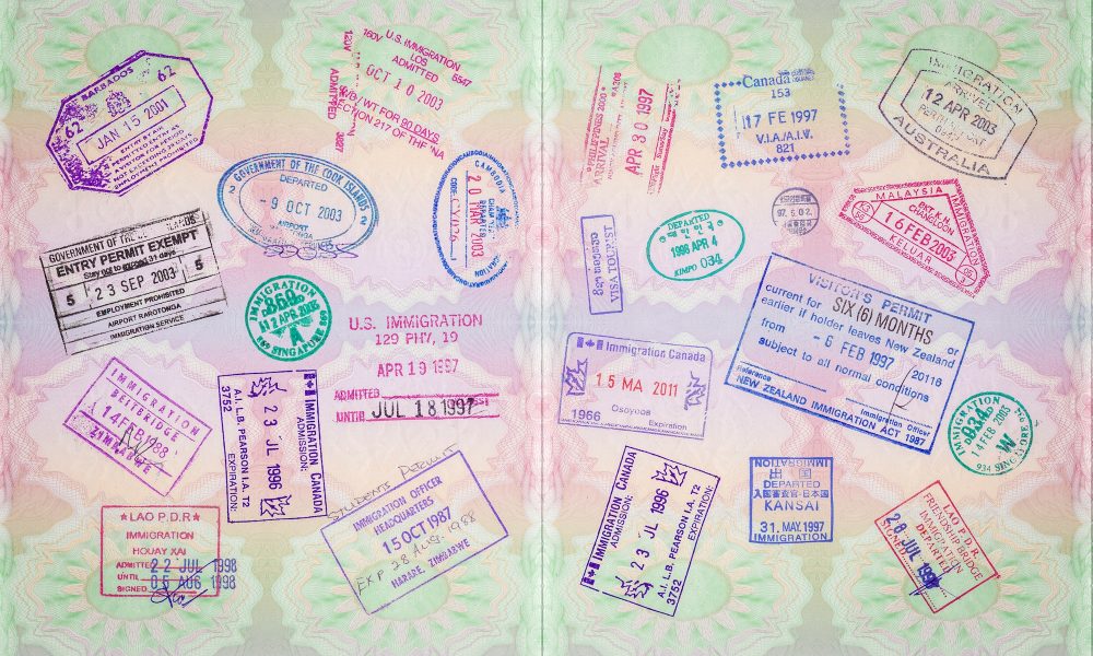 Retro Passport Stamps